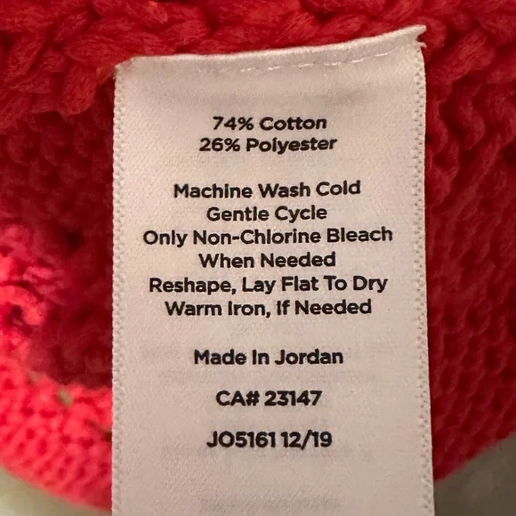 TALBOTS red 3/4 sleeve cotton blend tunic sweater size Large - Picture 6 of 6